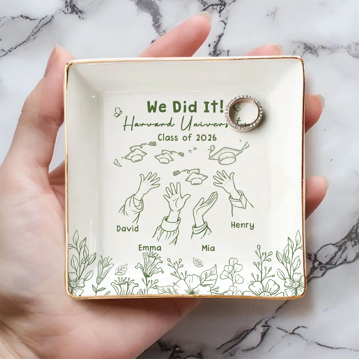 We Did It - Personalized Custom Jewelry Dish - Image 3