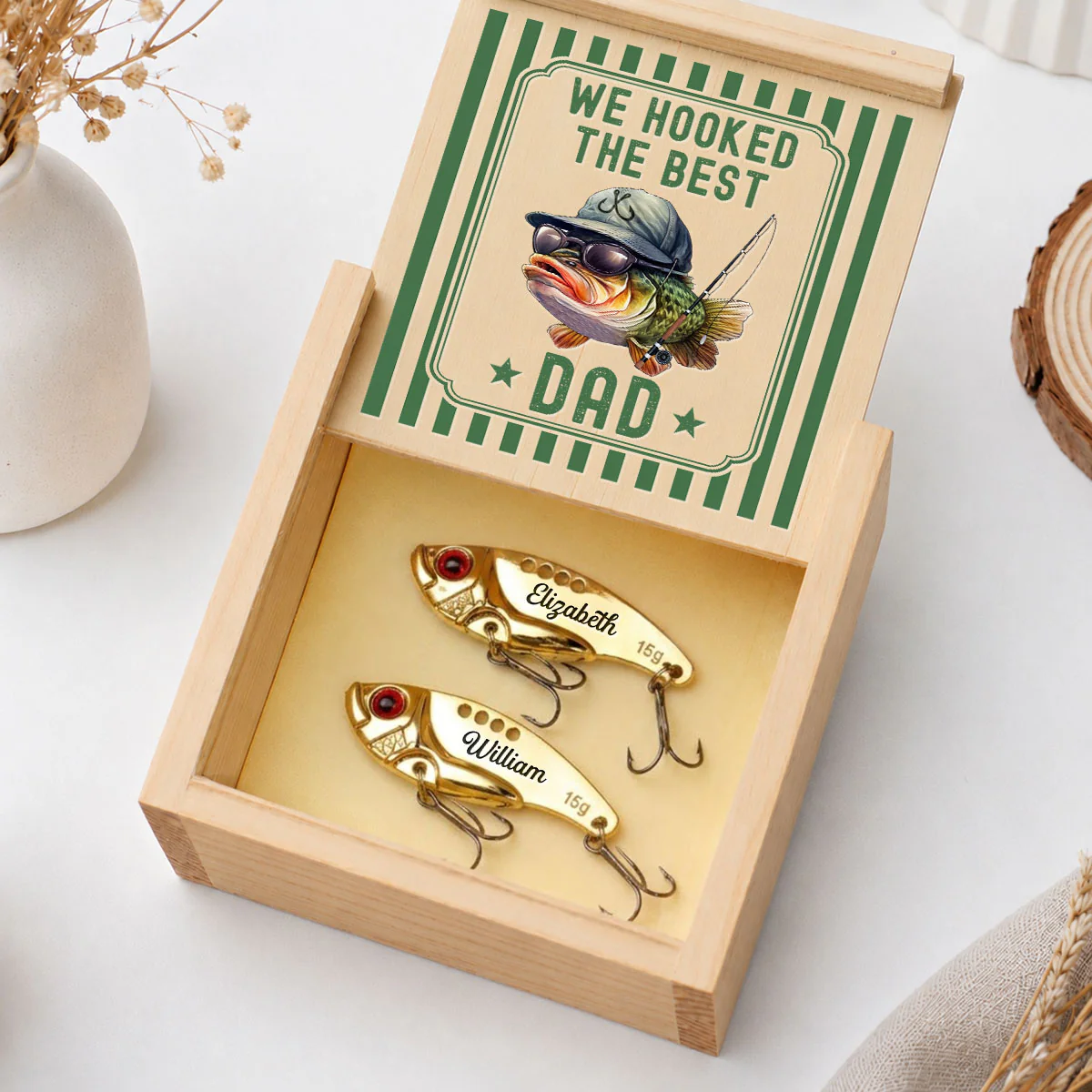 We Hooked The Best Dad - Personalized Custom Fishing Lure