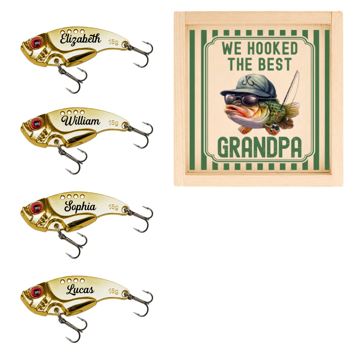 We Hooked The Best Dad - Personalized Custom Fishing Lure - Image 11