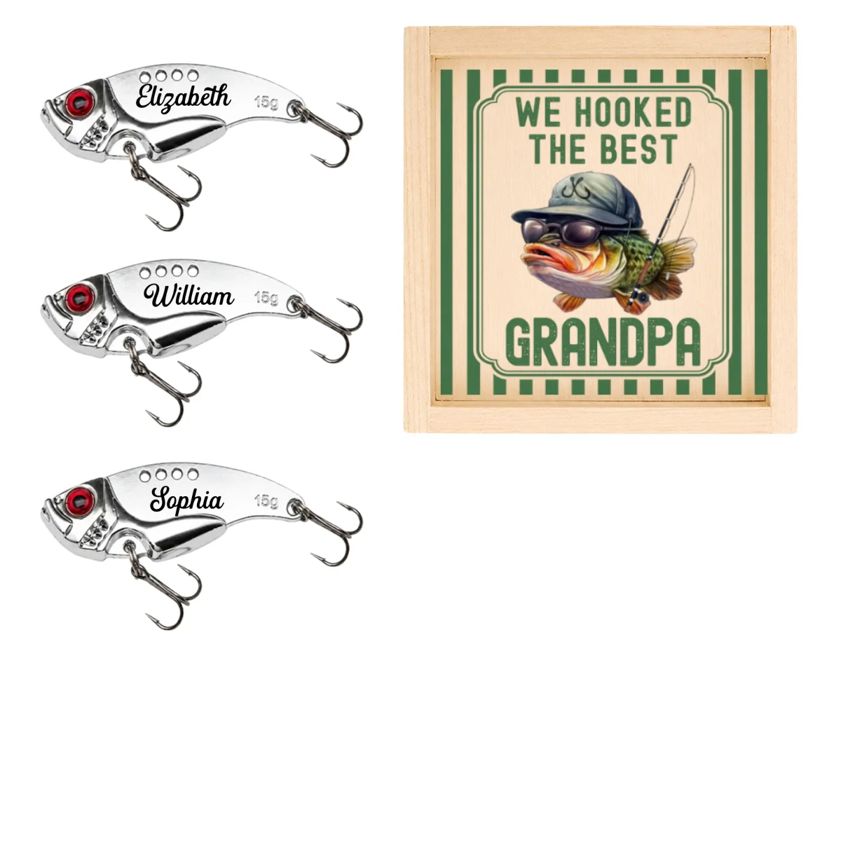 We Hooked The Best Dad - Personalized Custom Fishing Lure - Image 12