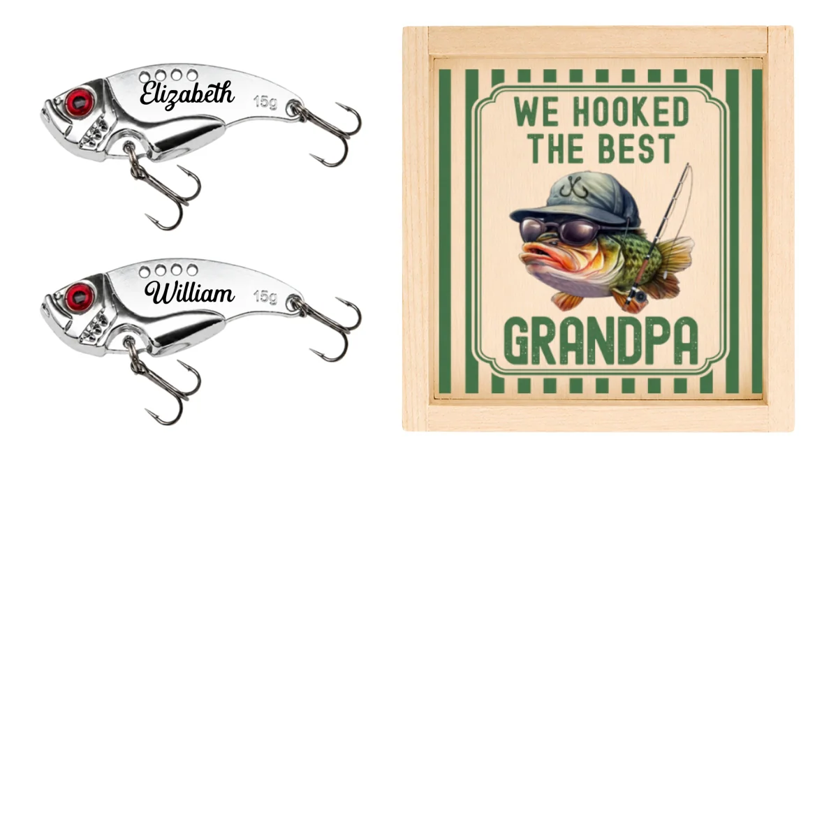 We Hooked The Best Dad - Personalized Custom Fishing Lure - Image 14