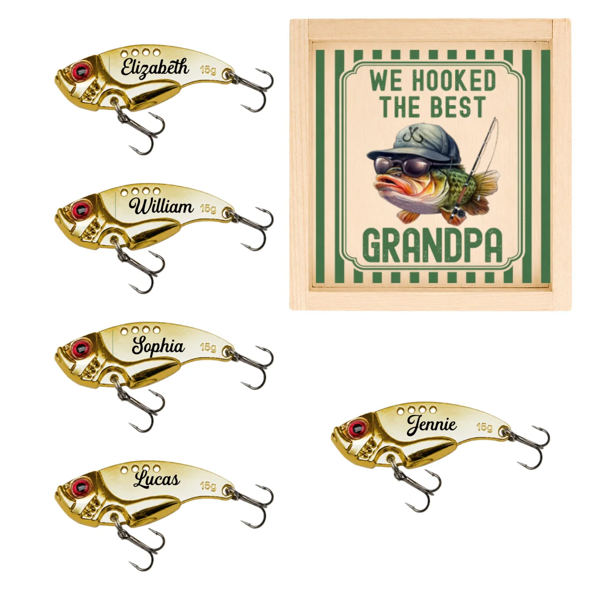 We Hooked The Best Dad - Personalized Custom Fishing Lure - Image 9