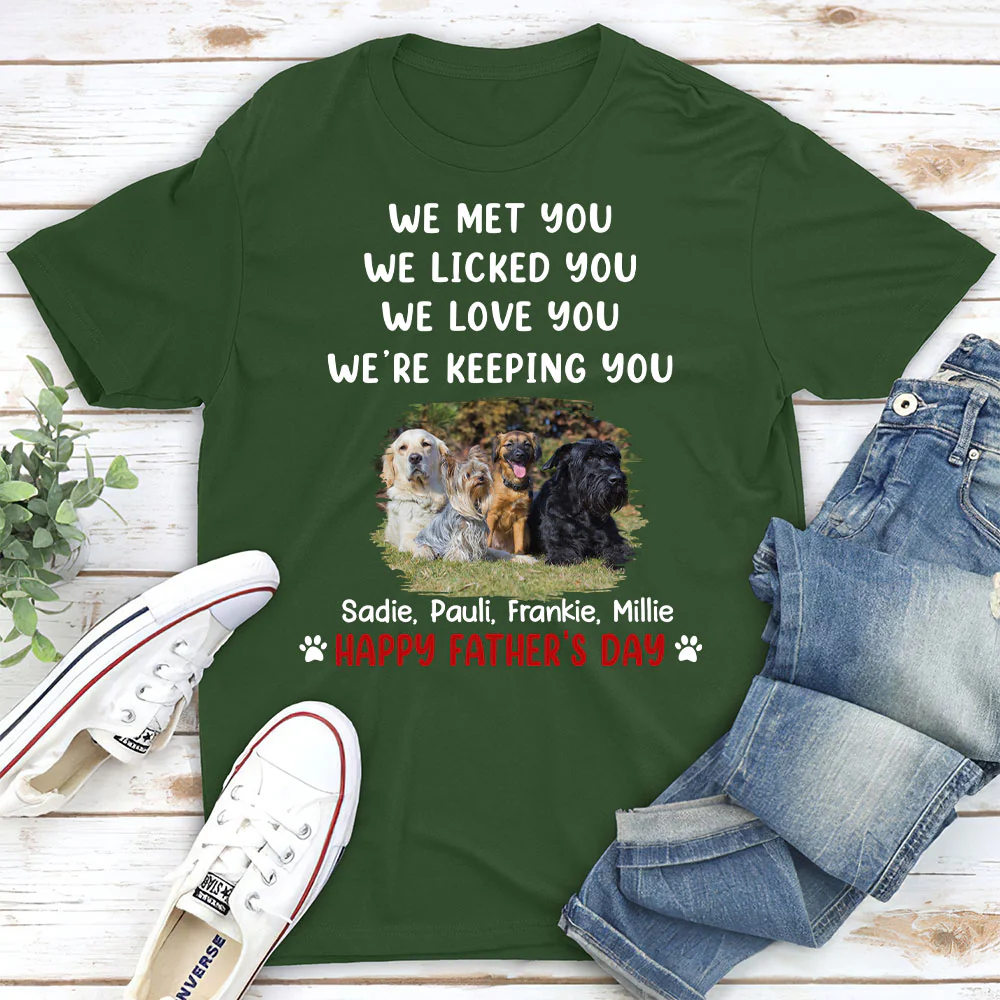 We Licked And Love You Photo - Personalized Custom Unisex T-Shirt