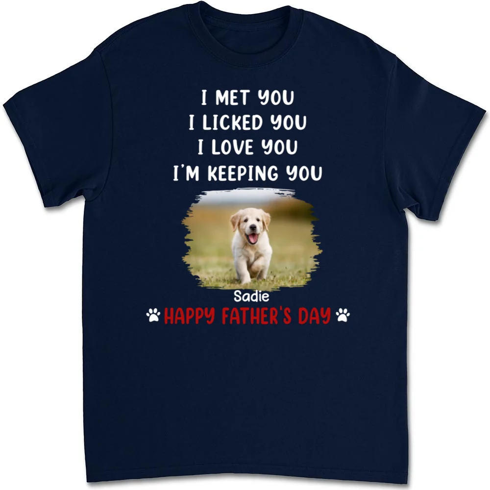 We Licked And Love You Photo - Personalized Custom Unisex T-Shirt - Image 4