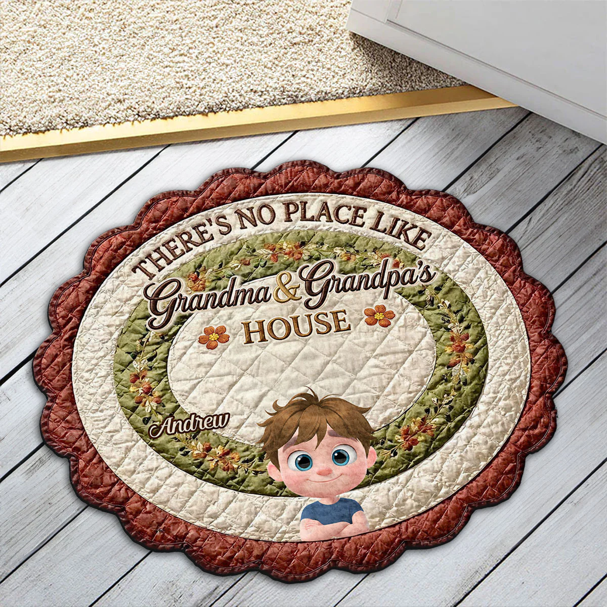 We Love Grandma And Grandpa House - Personalized Custom Doormat - Image 4