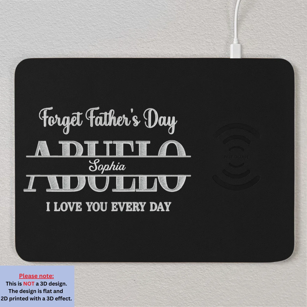 We Love You Every Day - Personalized Custom Charging Mat - Image 8