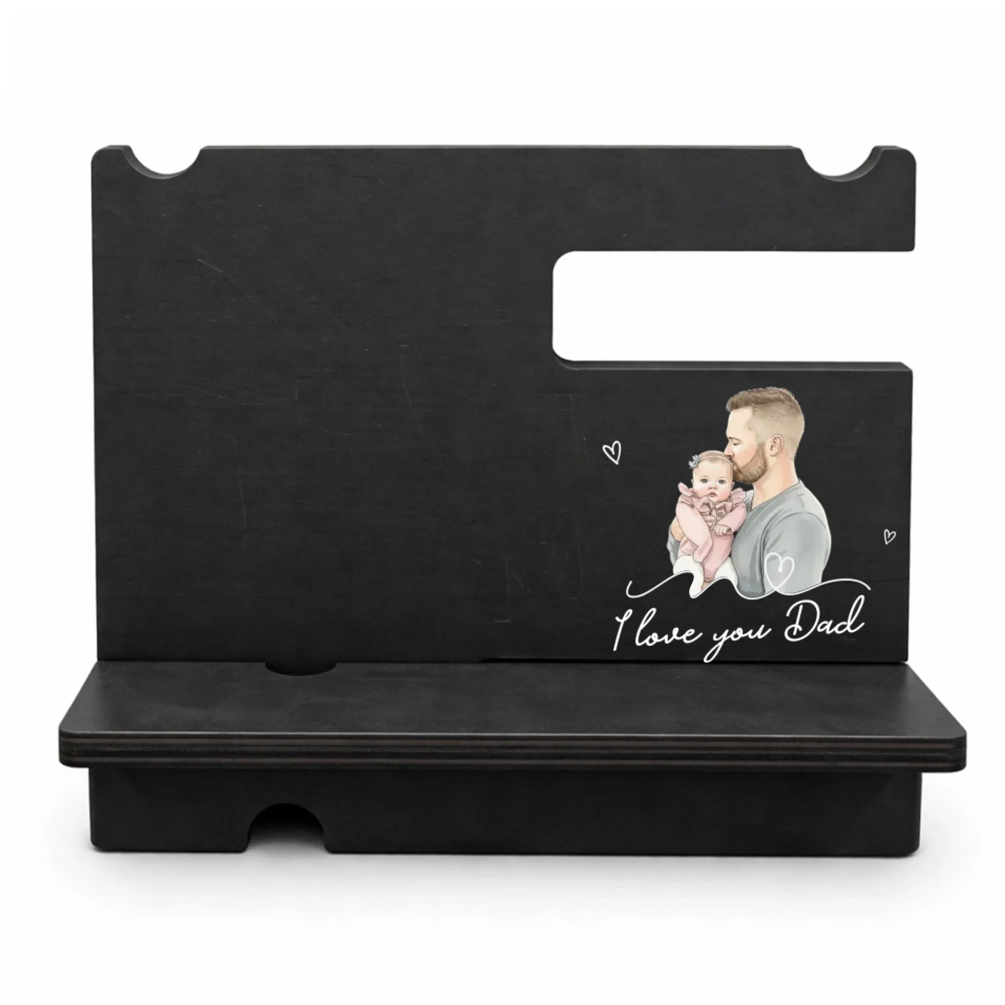 We Love You - Personalized Custom Wood Phone Docking Station - Image 10