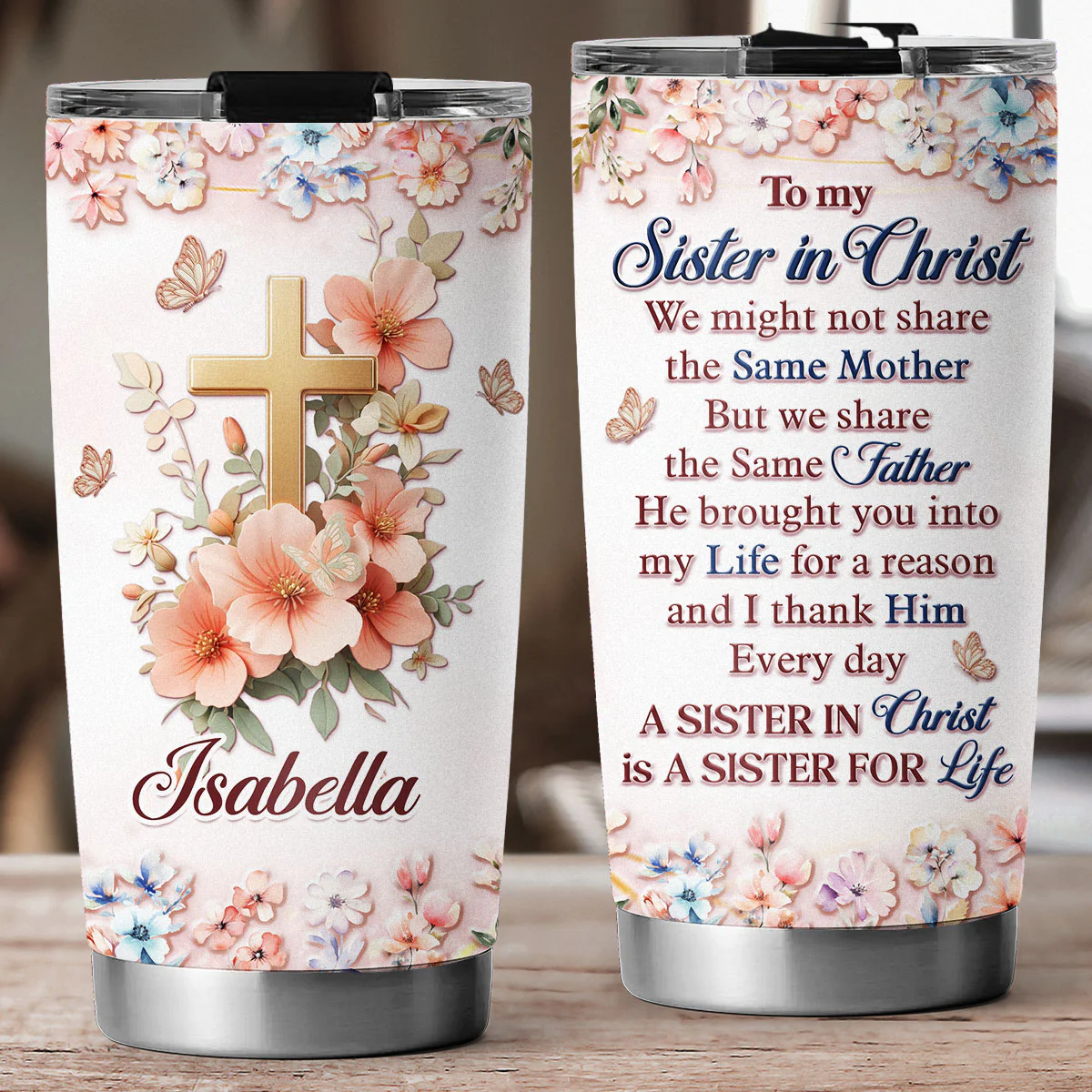 We Share The Same Father - Personalized Custom 3D Effect Tumbler - Image 3