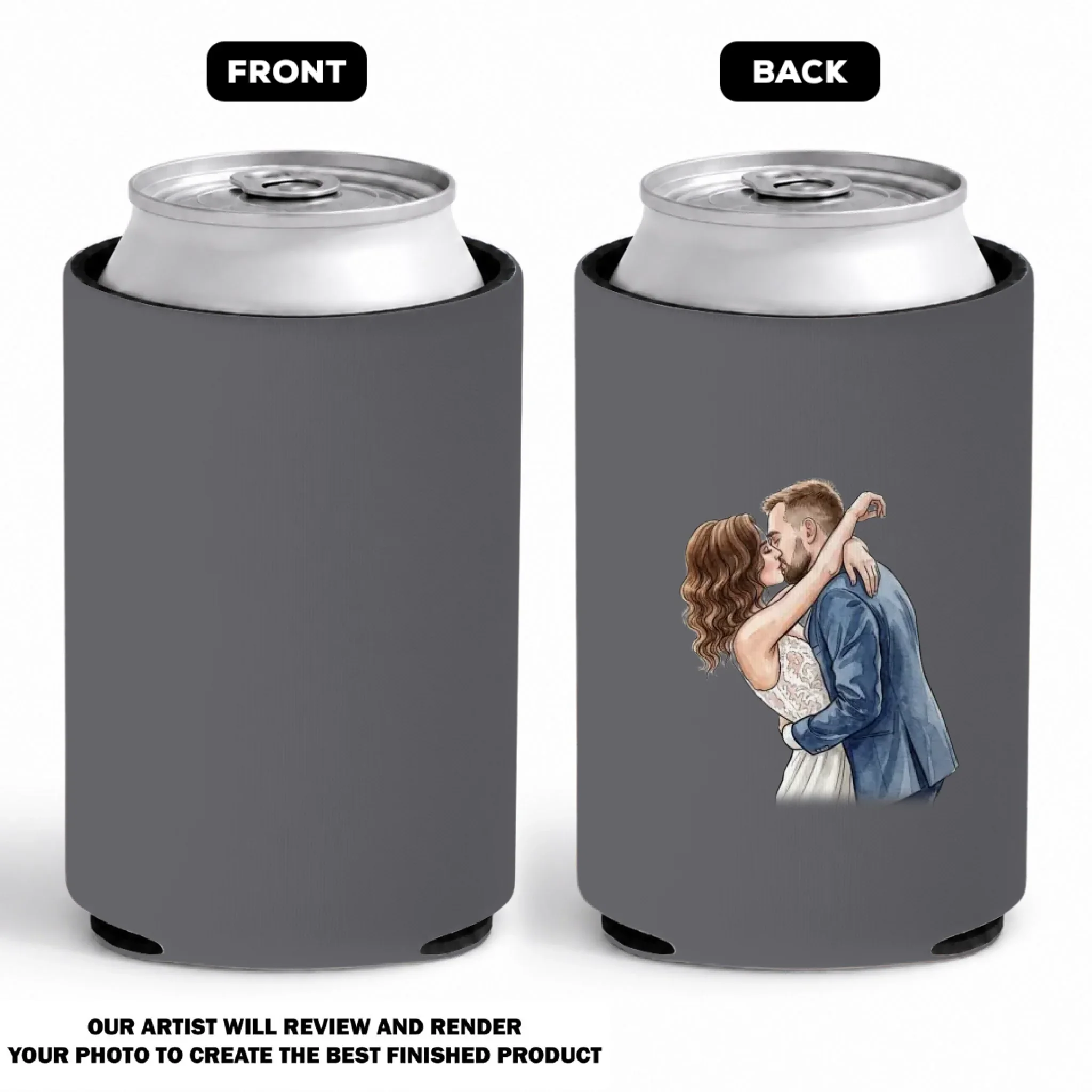 Wedding Cheers - Personalized Custom Skinny Can Cooler - Image 9