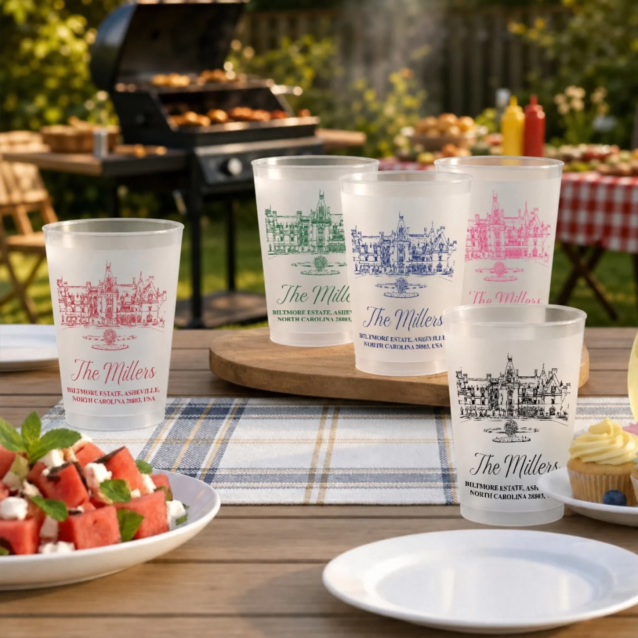 Wedding Venue Illustration - Personalized Custom Frosted Cup