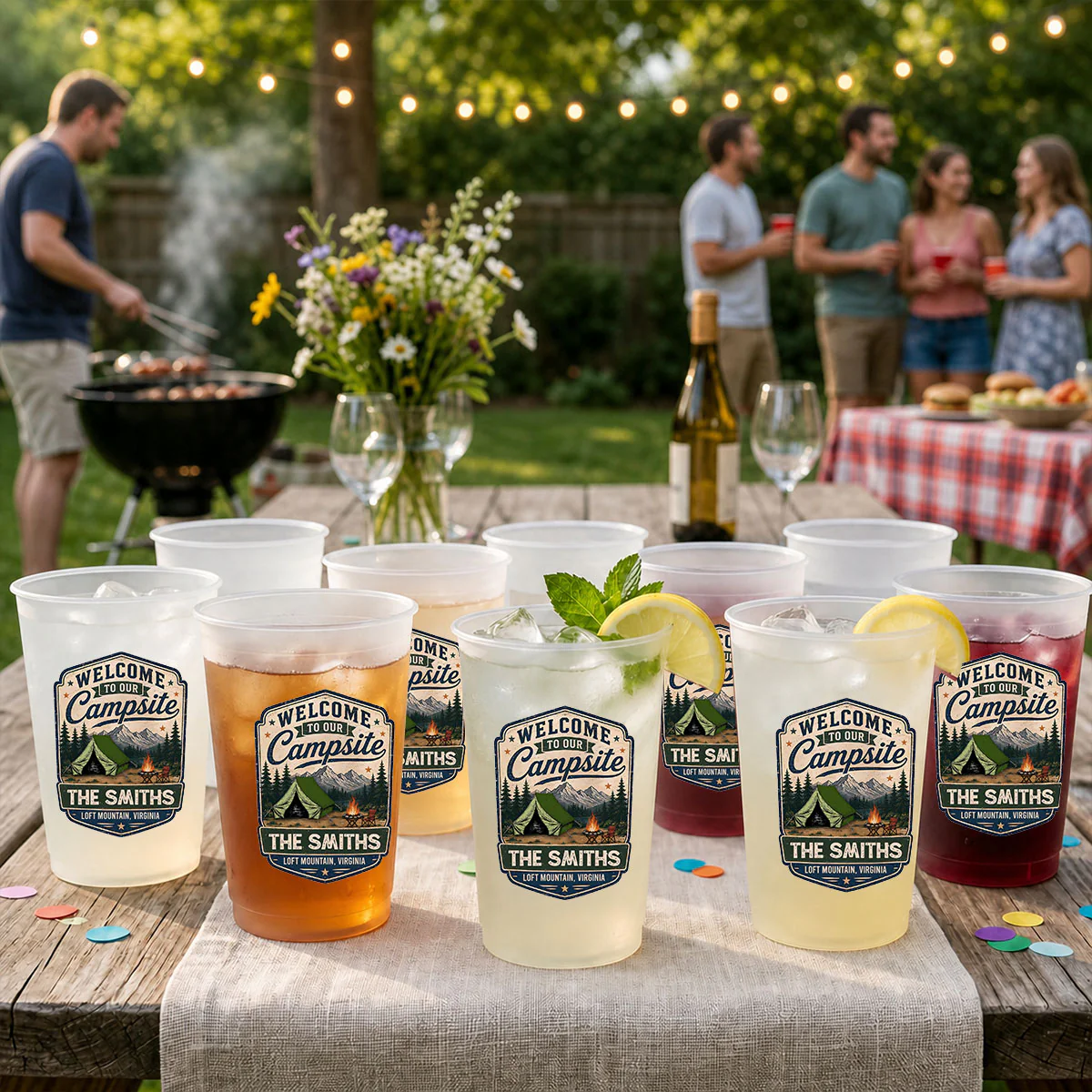 Welcome To Our Campsite - Personalized Custom Frosted Cup - Image 4