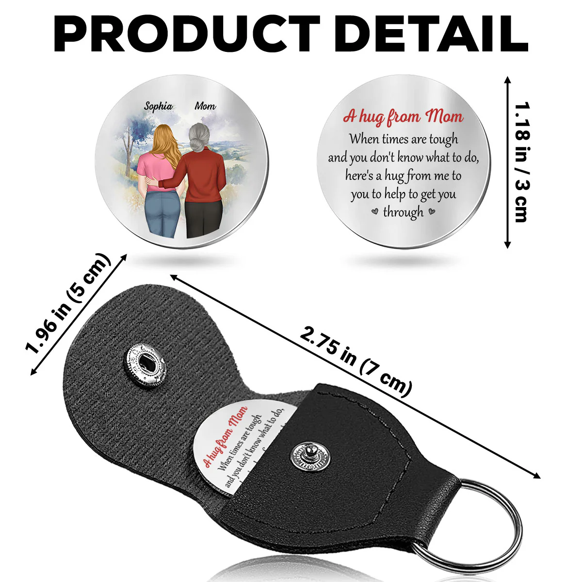 When Times Are Tough - Personalized Custom Pocket Hug - Image 6