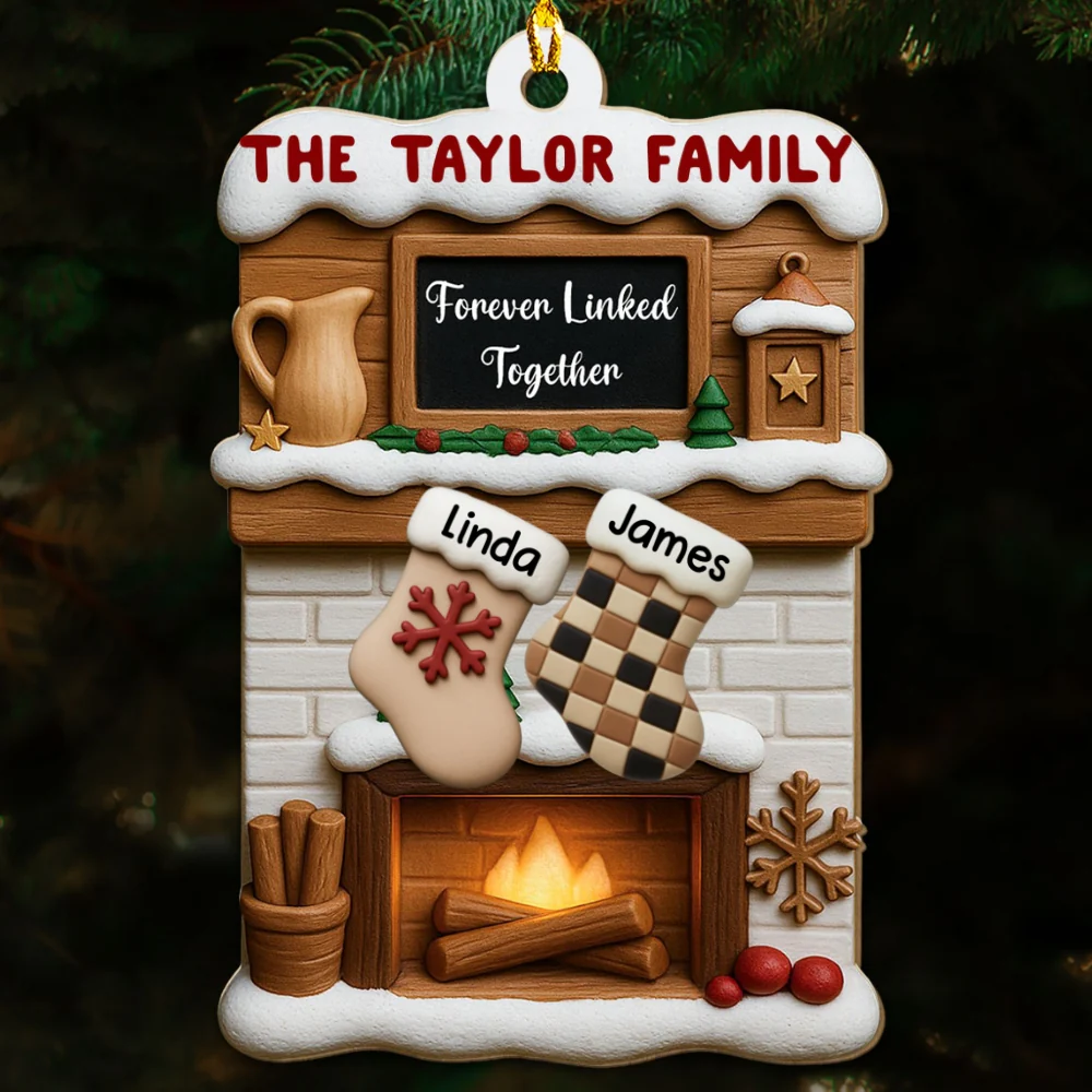Where Love Holds Us Close - Personalized Custom 3D Effect Wood Ornament - Image 6