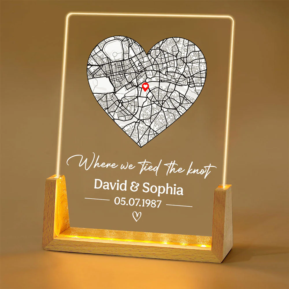 Where We Tied The Knot - Personalized Custom Night Light