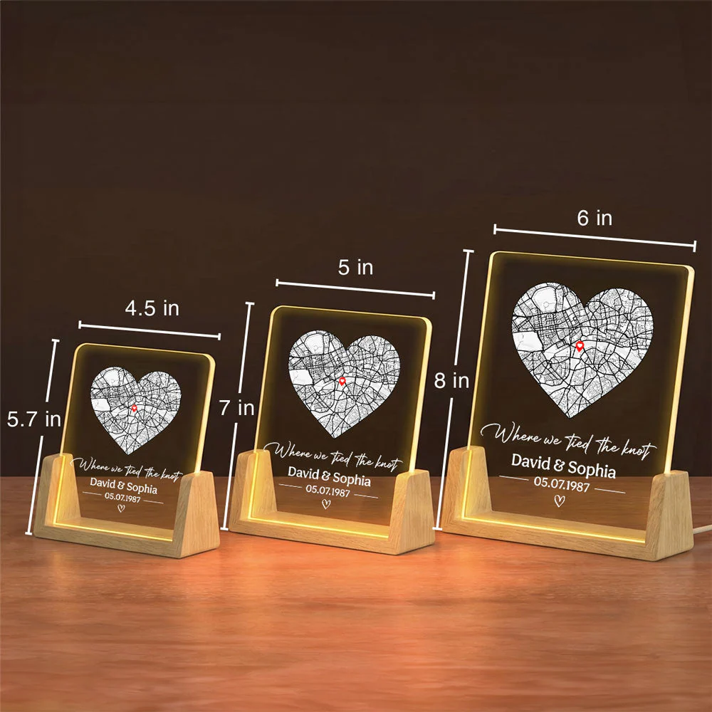 Where We Tied The Knot - Personalized Custom Night Light - Image 4