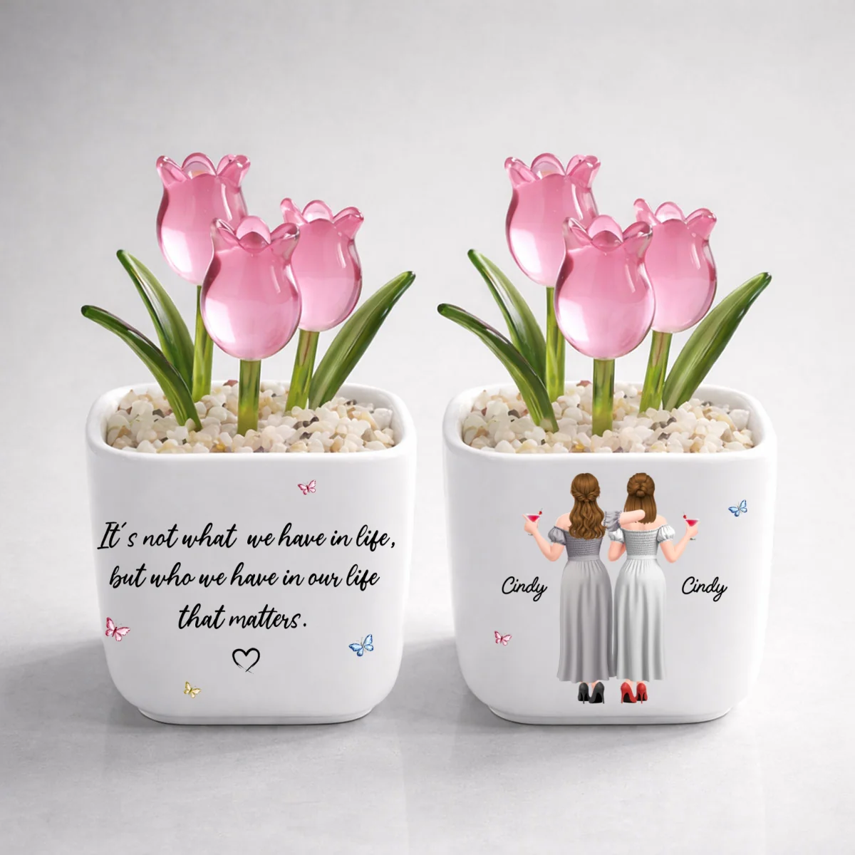Who Matters Most - Personalized Custom Glass Everlasting Tulips - Image 10