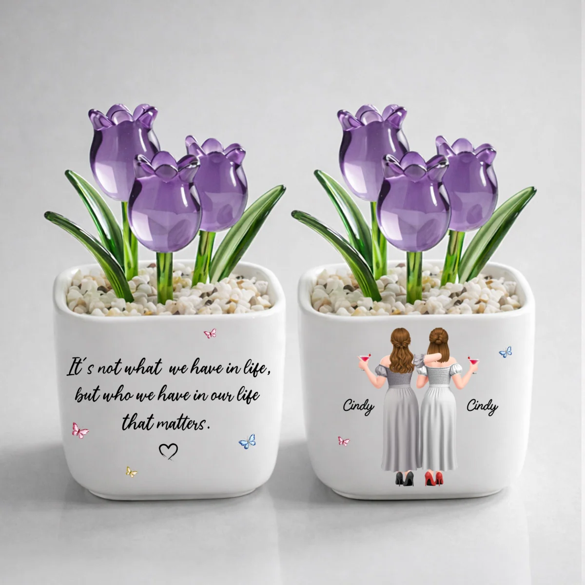 Who Matters Most - Personalized Custom Glass Everlasting Tulips - Image 11
