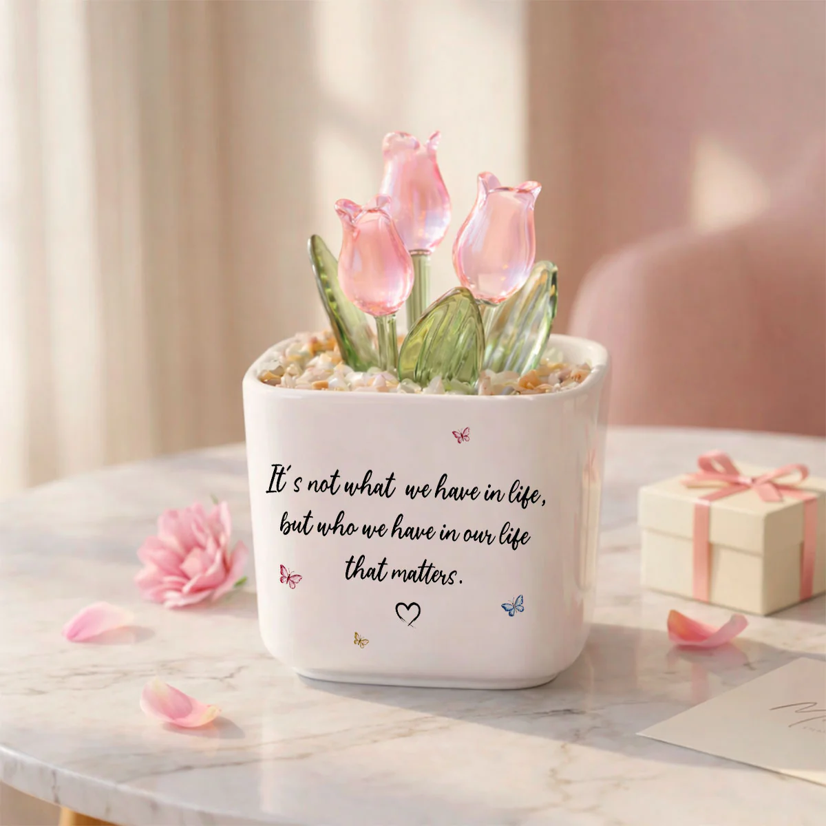 Who Matters Most - Personalized Custom Glass Everlasting Tulips - Image 8