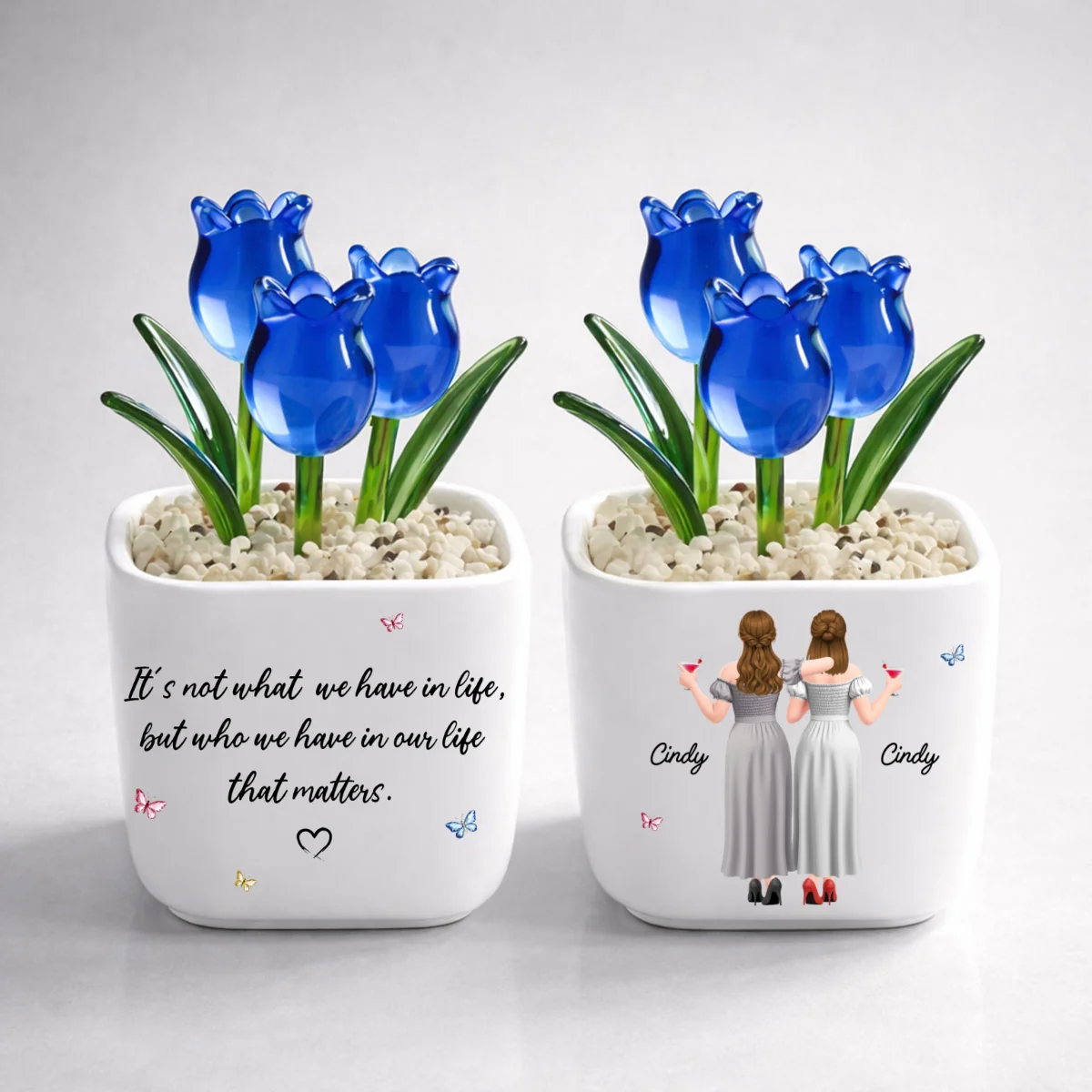 Who Matters Most - Personalized Custom Glass Everlasting Tulips - Image 9