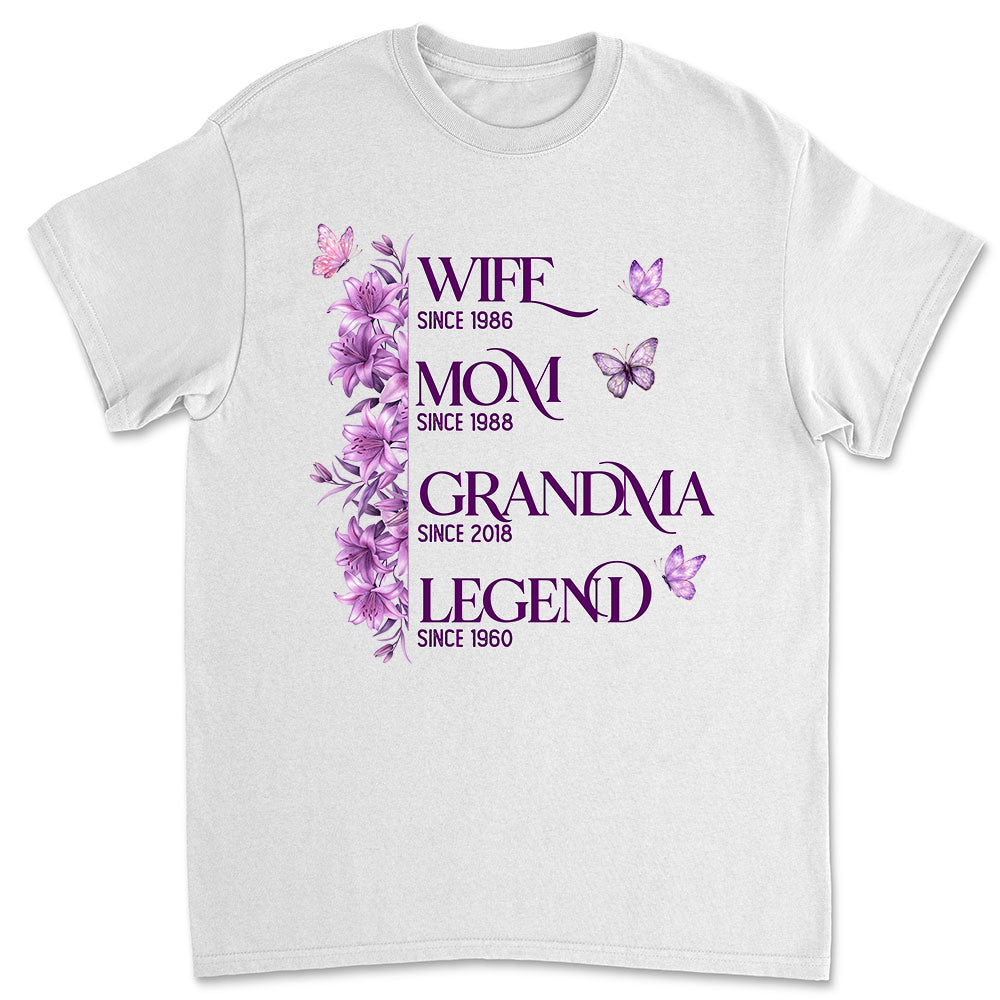 Wife Mom Grandma Legend - Personalized Custom Shirt