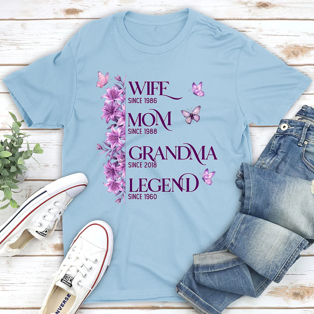 Wife Mom Grandma Legend - Personalized Custom Shirt - Image 3
