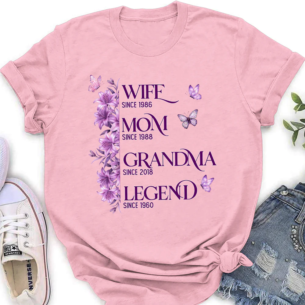 Wife Mom Grandma Legend - Personalized Custom Shirt - Image 4