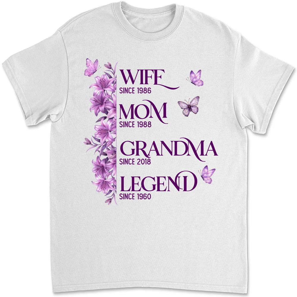 Wife Mom Grandma Legend - Personalized Custom Shirt - Image 5
