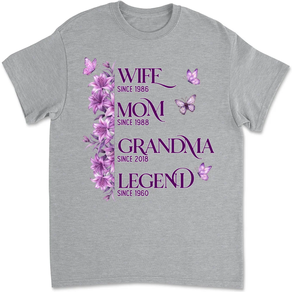 Wife Mom Grandma Legend - Personalized Custom Shirt - Image 7
