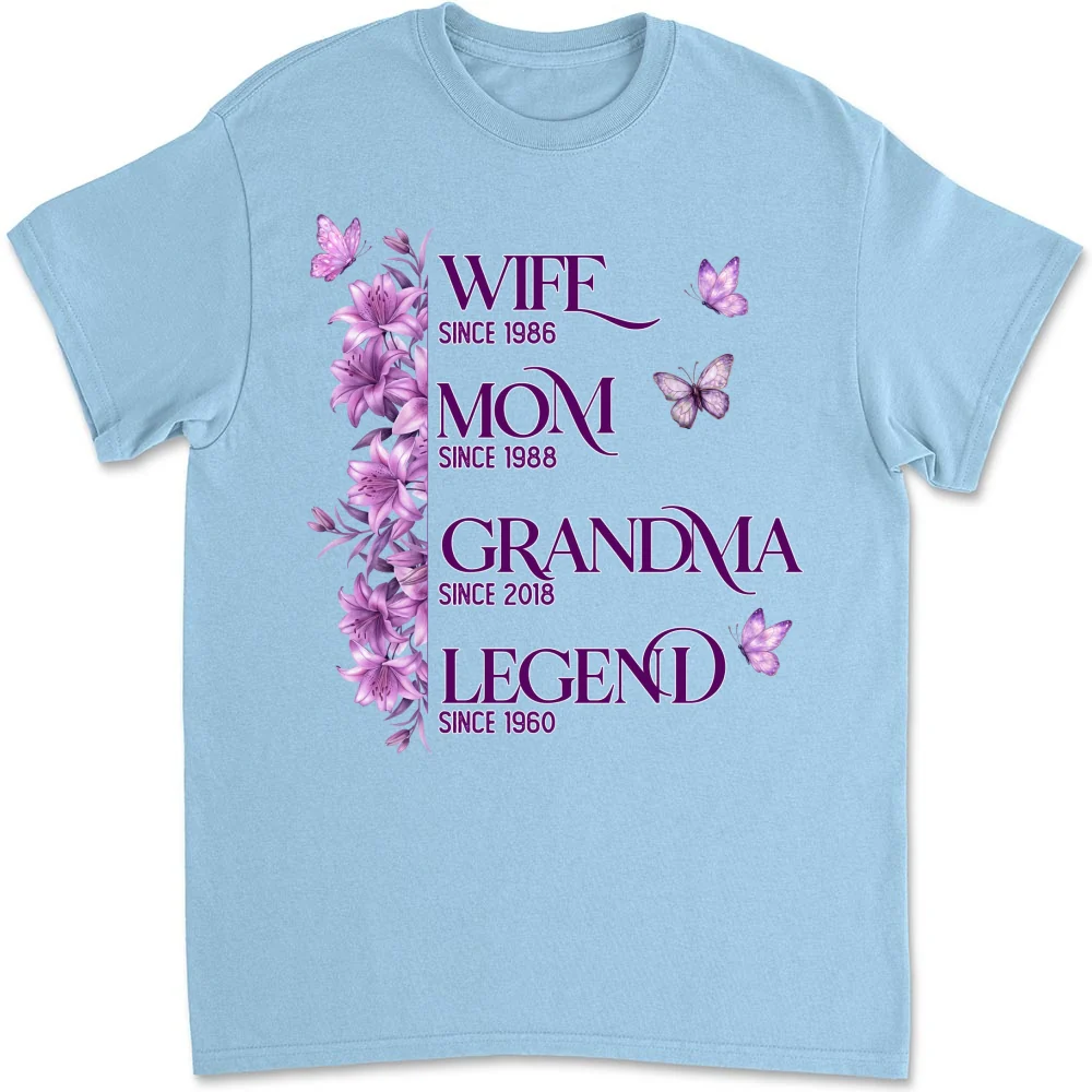 Wife Mom Grandma Legend - Personalized Custom Shirt - Image 9