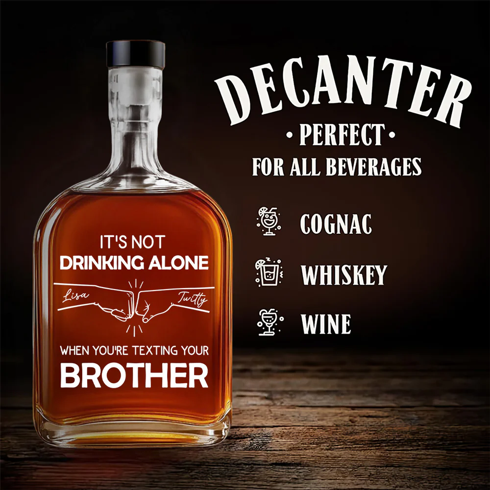 Wine And Brother - Personalized Custom Spirits Decanter - Image 4