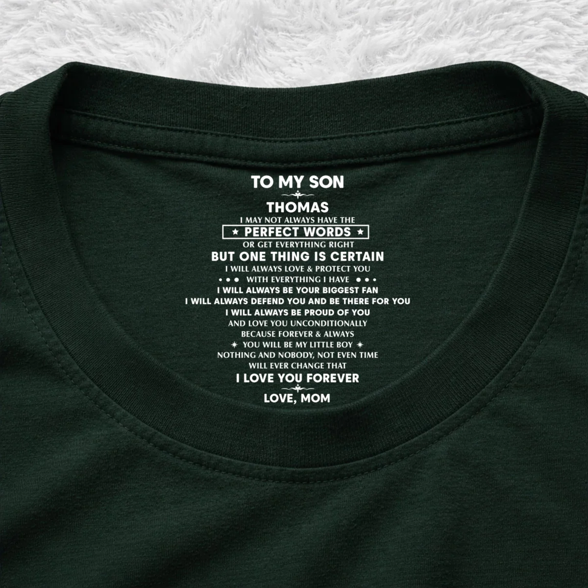 With Everything I Have - Personalized Custom Inside Neck Print T-Shirt - Image 10