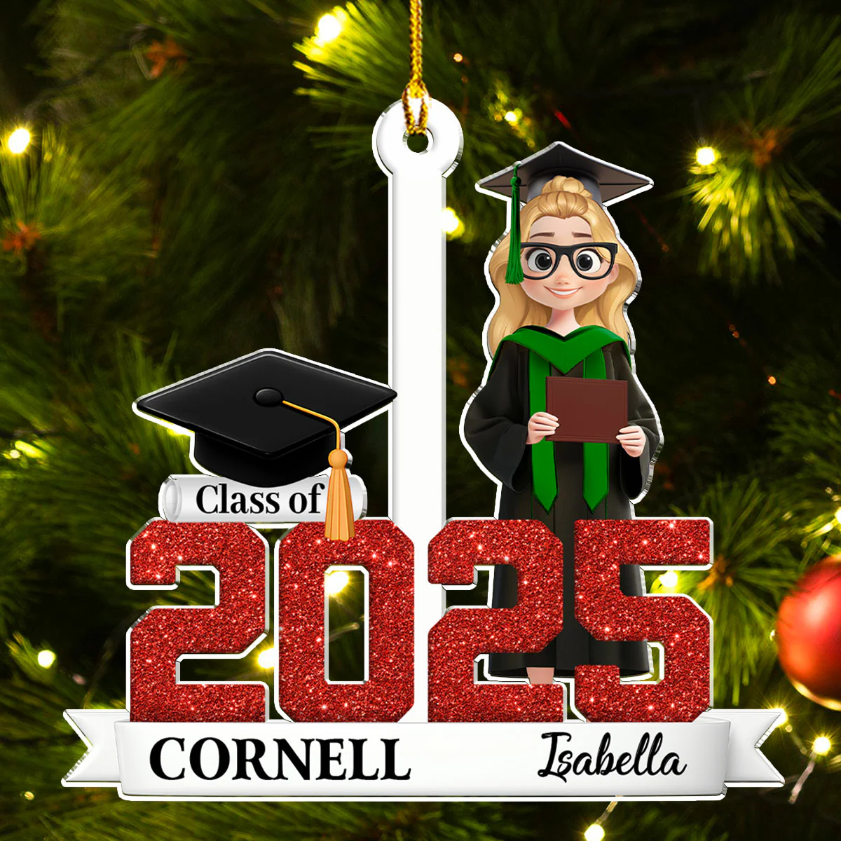 With Flying Colors - Personalized Custom 3D Effect Acrylic Ornament - Image 5