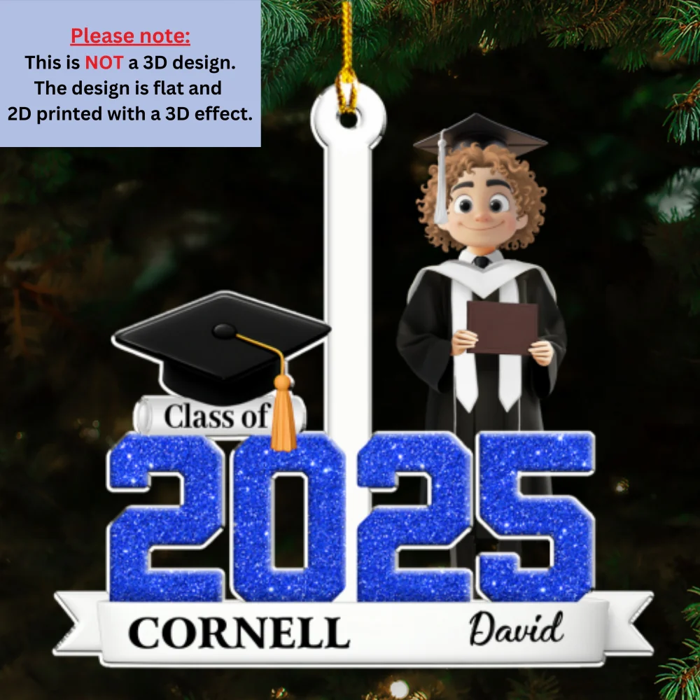 With Flying Colors - Personalized Custom 3D Effect Acrylic Ornament - Image 7