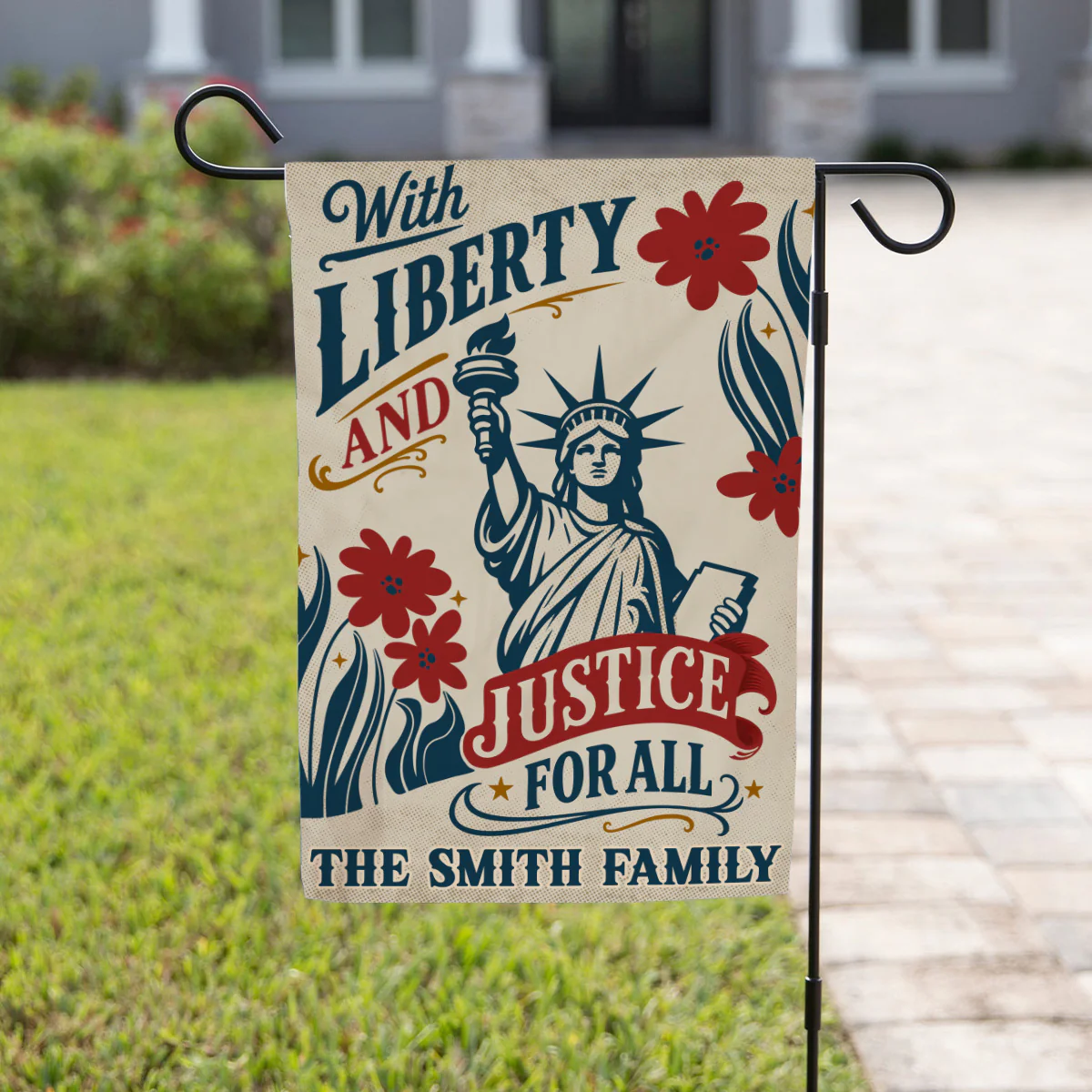With Liberty For Us - Personalized Custom Flag - Image 4
