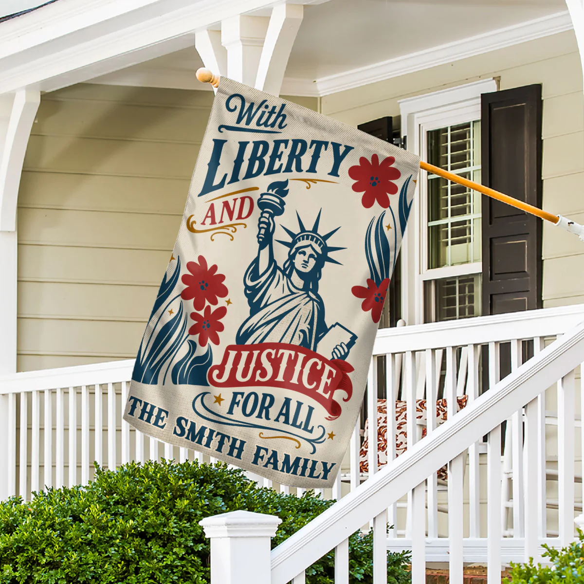 With Liberty For Us - Personalized Custom Flag - Image 5