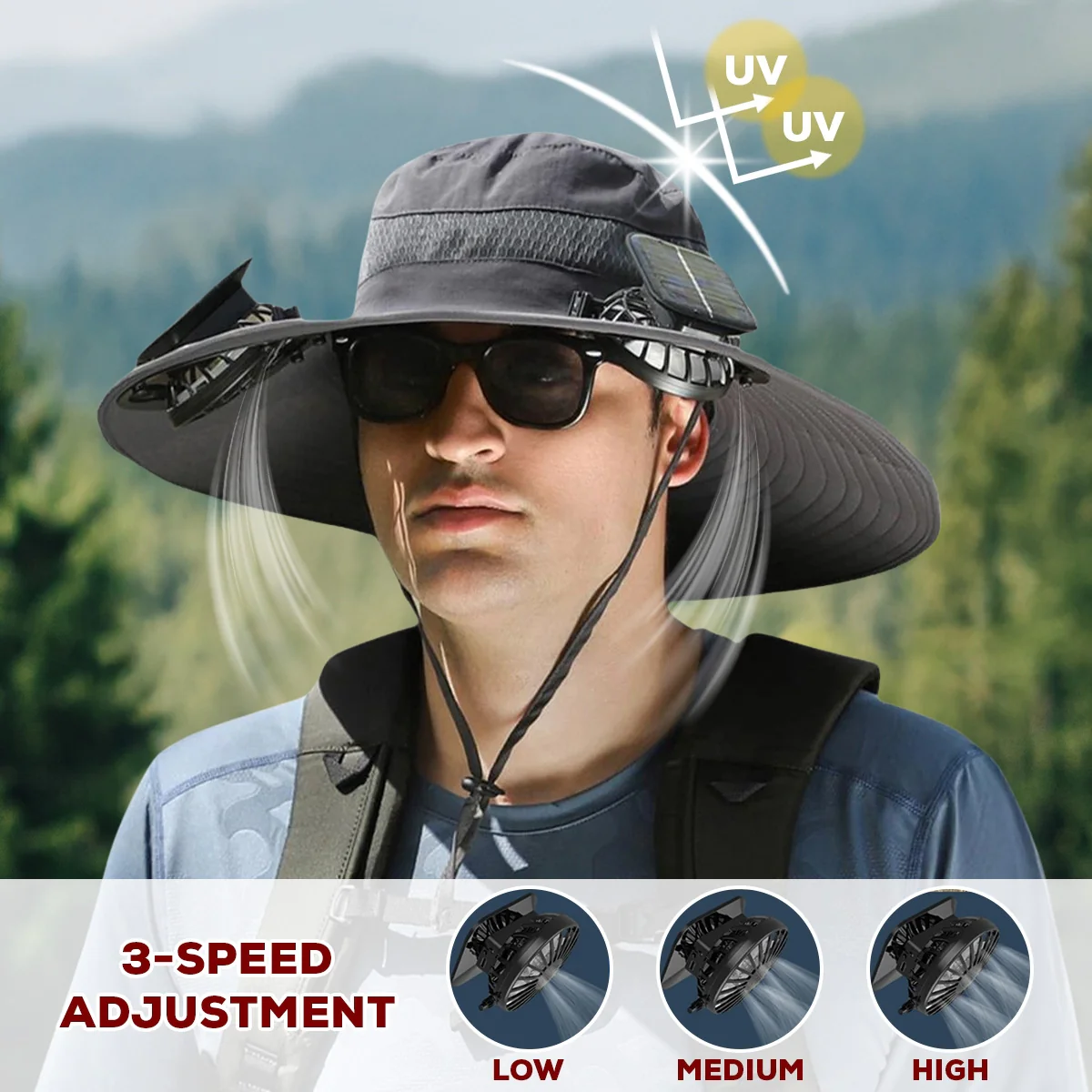 Women Garden - Personalized Custom Solar Fan Hat - Image 4
