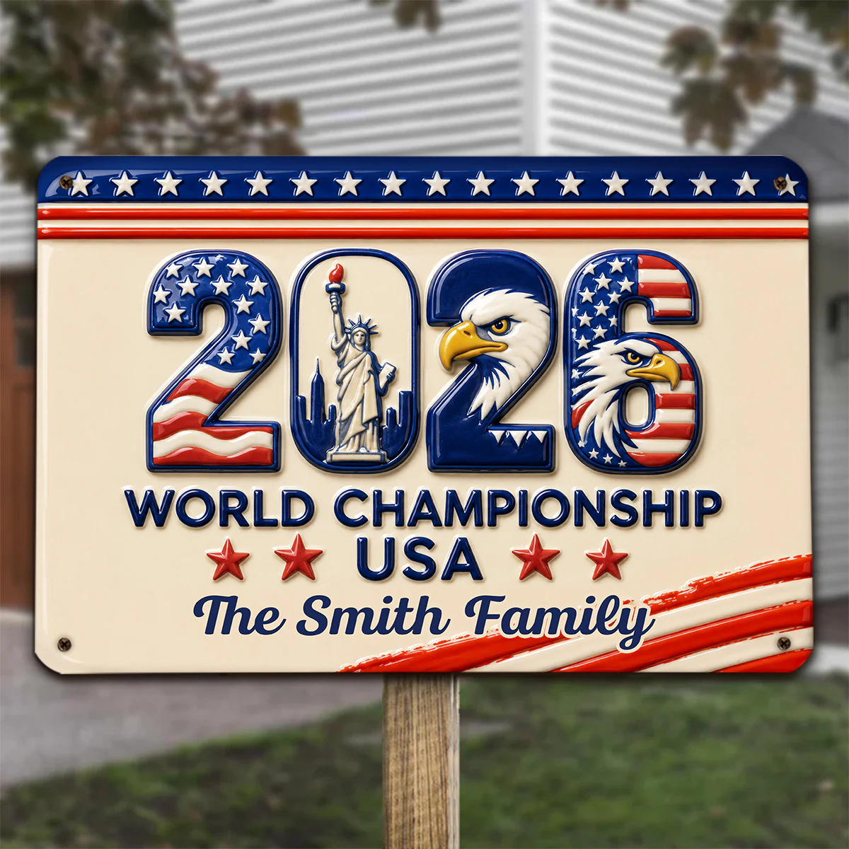 World Championship - Personalized Custom 3D Inflated Effect Metal Sign - Image 2