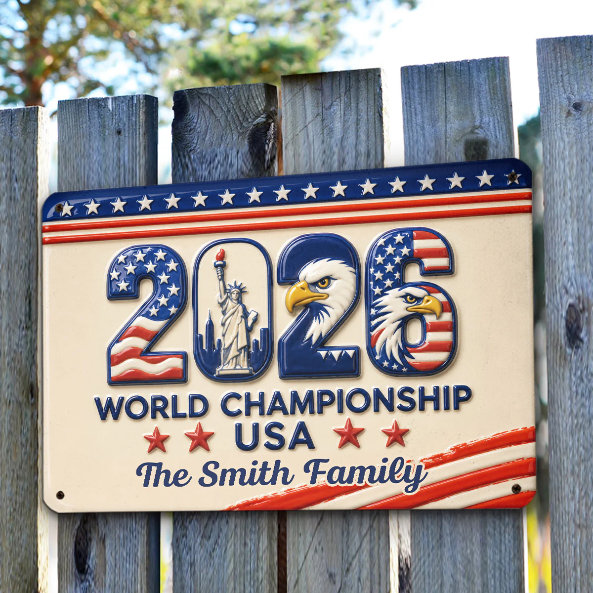 World Championship - Personalized Custom 3D Inflated Effect Metal Sign - Image 3