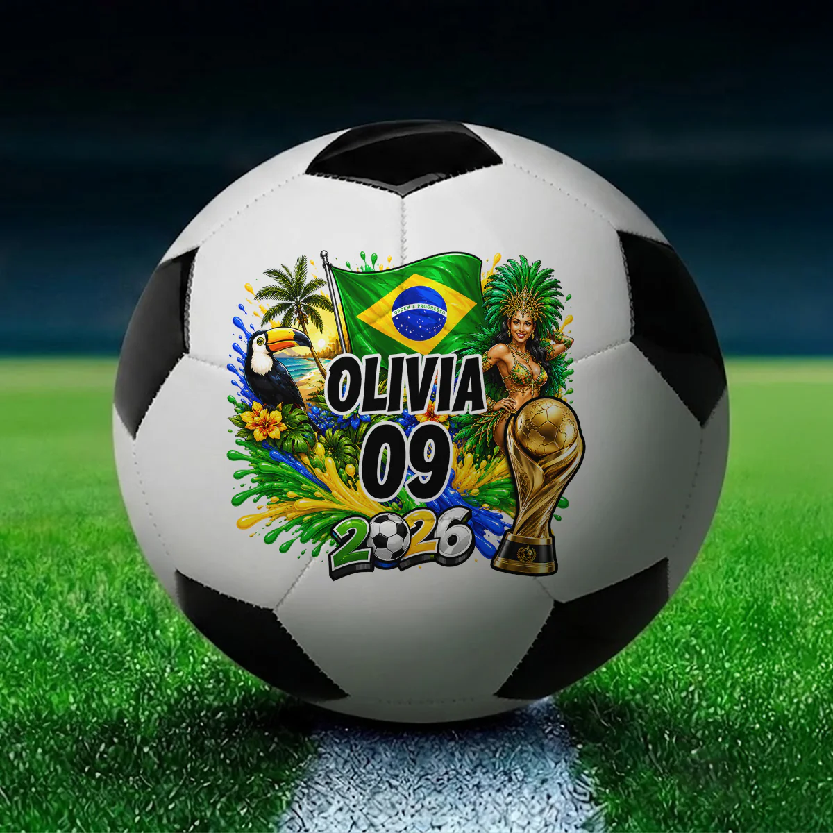 World Football Lover - Personalized Custom Soccer Ball