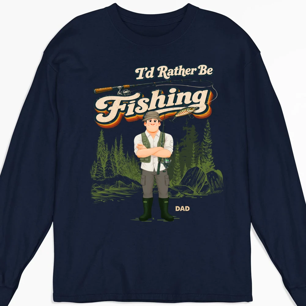 Would Rather Be Fishing - Personalized Custom Shirt - Image 11