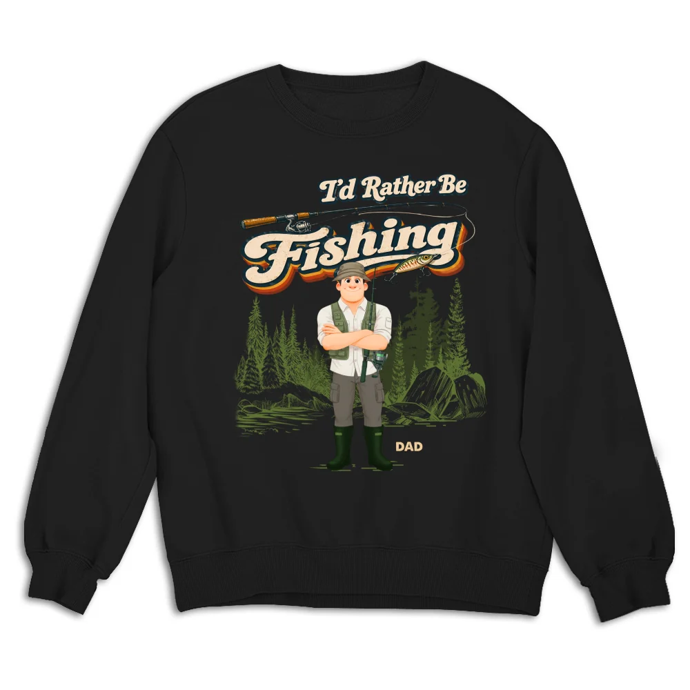 Would Rather Be Fishing - Personalized Custom Shirt - Image 12