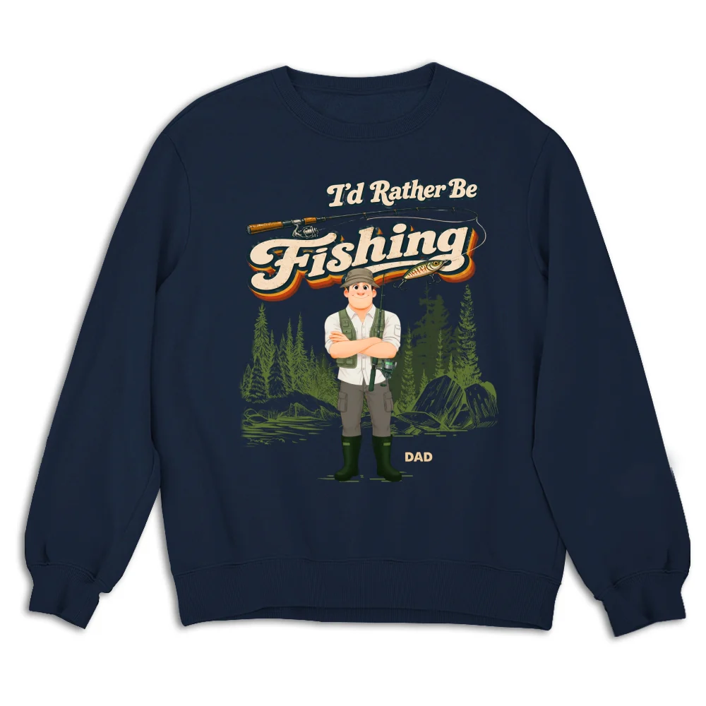 Would Rather Be Fishing - Personalized Custom Shirt - Image 14