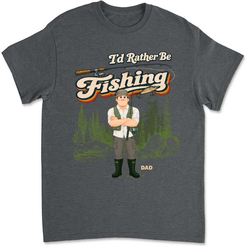 Would Rather Be Fishing - Personalized Custom Shirt - Image 6