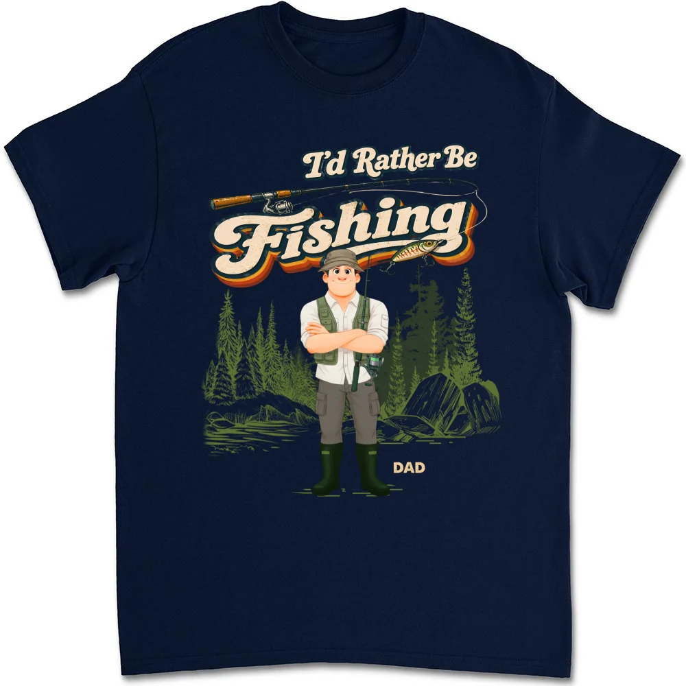 Would Rather Be Fishing - Personalized Custom Shirt - Image 8