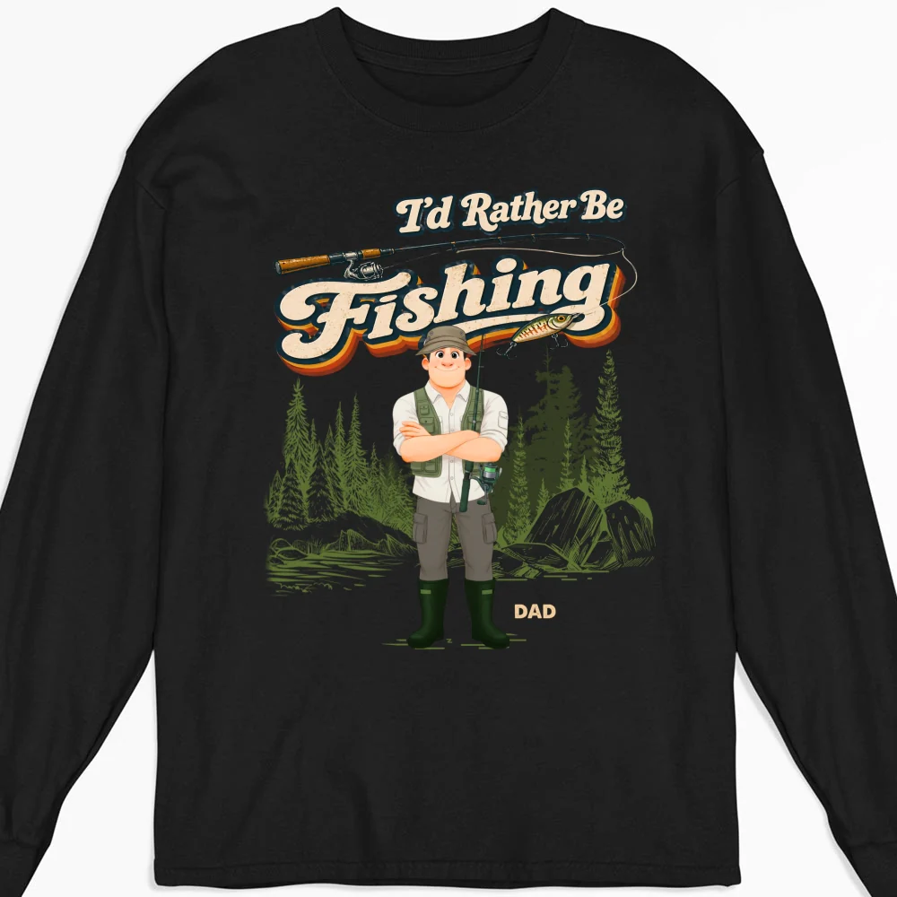 Would Rather Be Fishing - Personalized Custom Shirt - Image 9