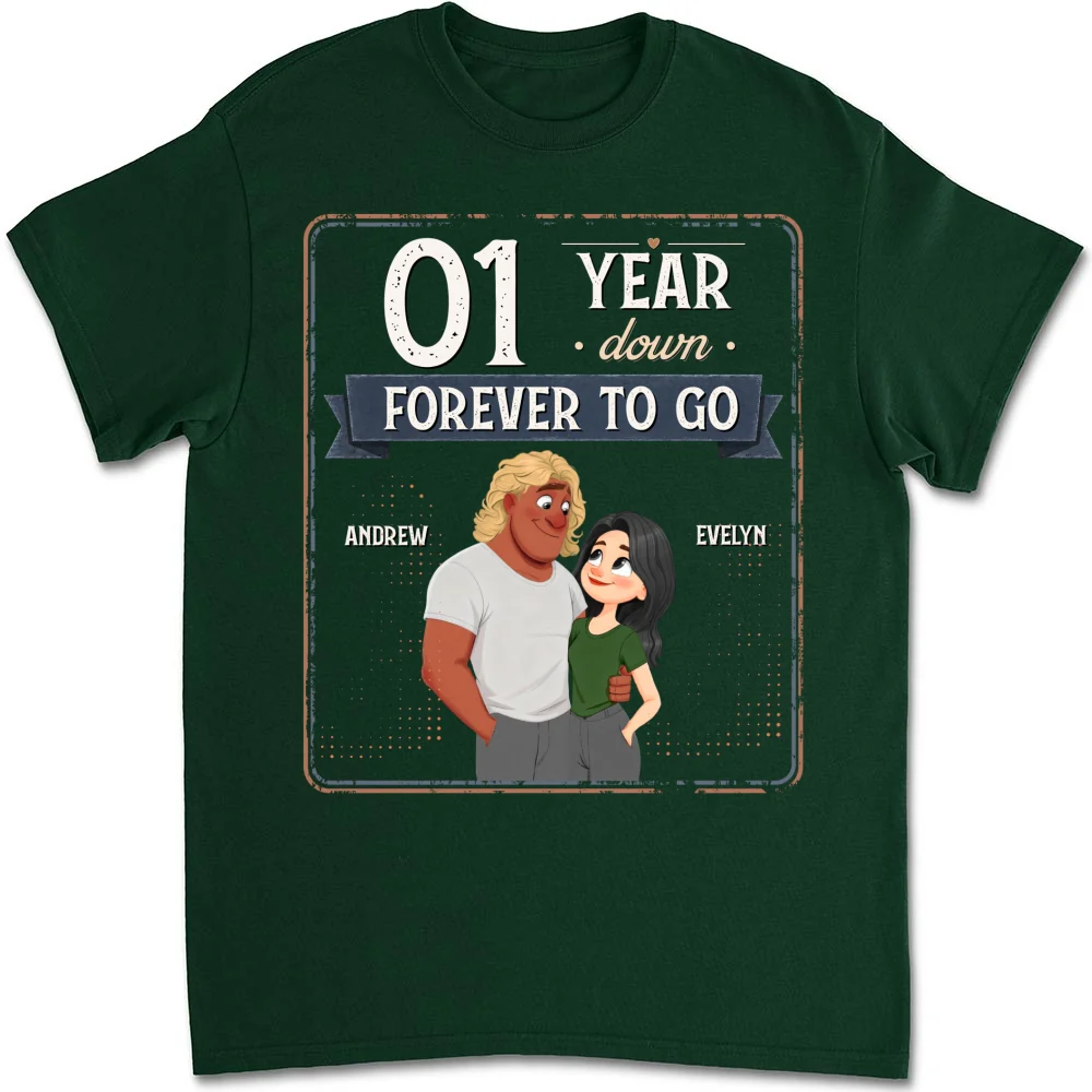 Years Down Forever To Go - Personalized Custom Shirt - Image 10