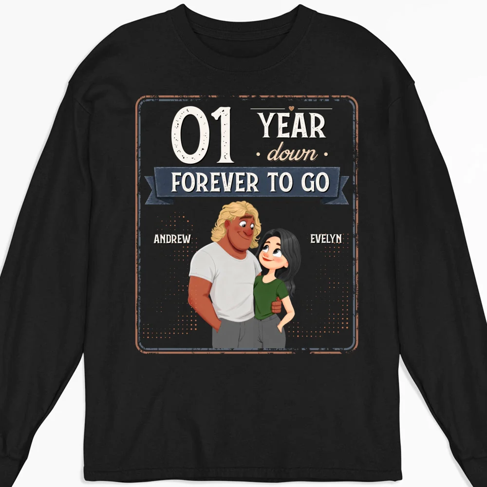 Years Down Forever To Go - Personalized Custom Shirt - Image 12