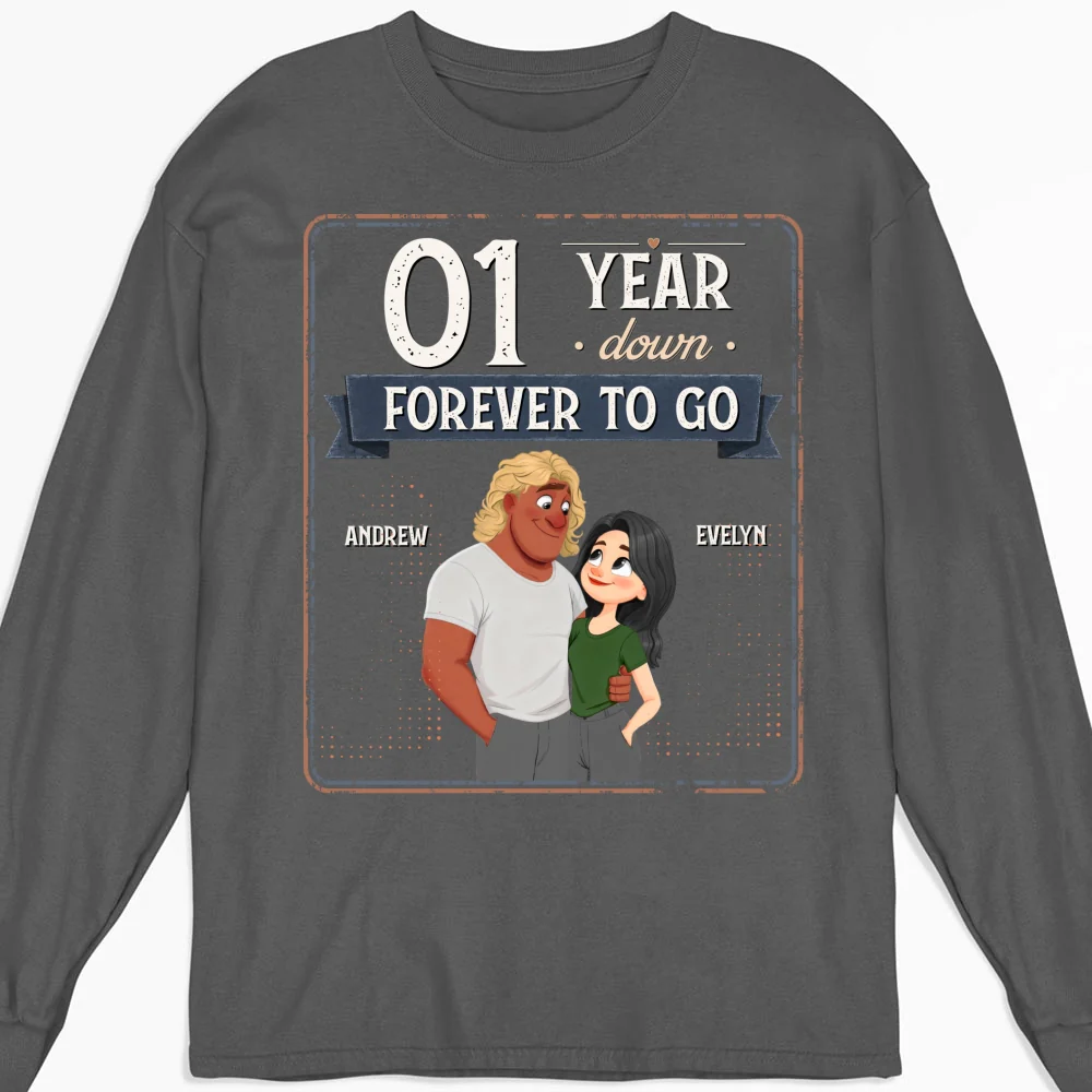Years Down Forever To Go - Personalized Custom Shirt - Image 13