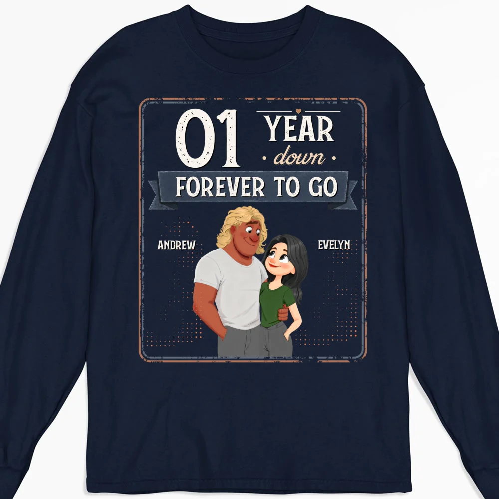Years Down Forever To Go - Personalized Custom Shirt - Image 14
