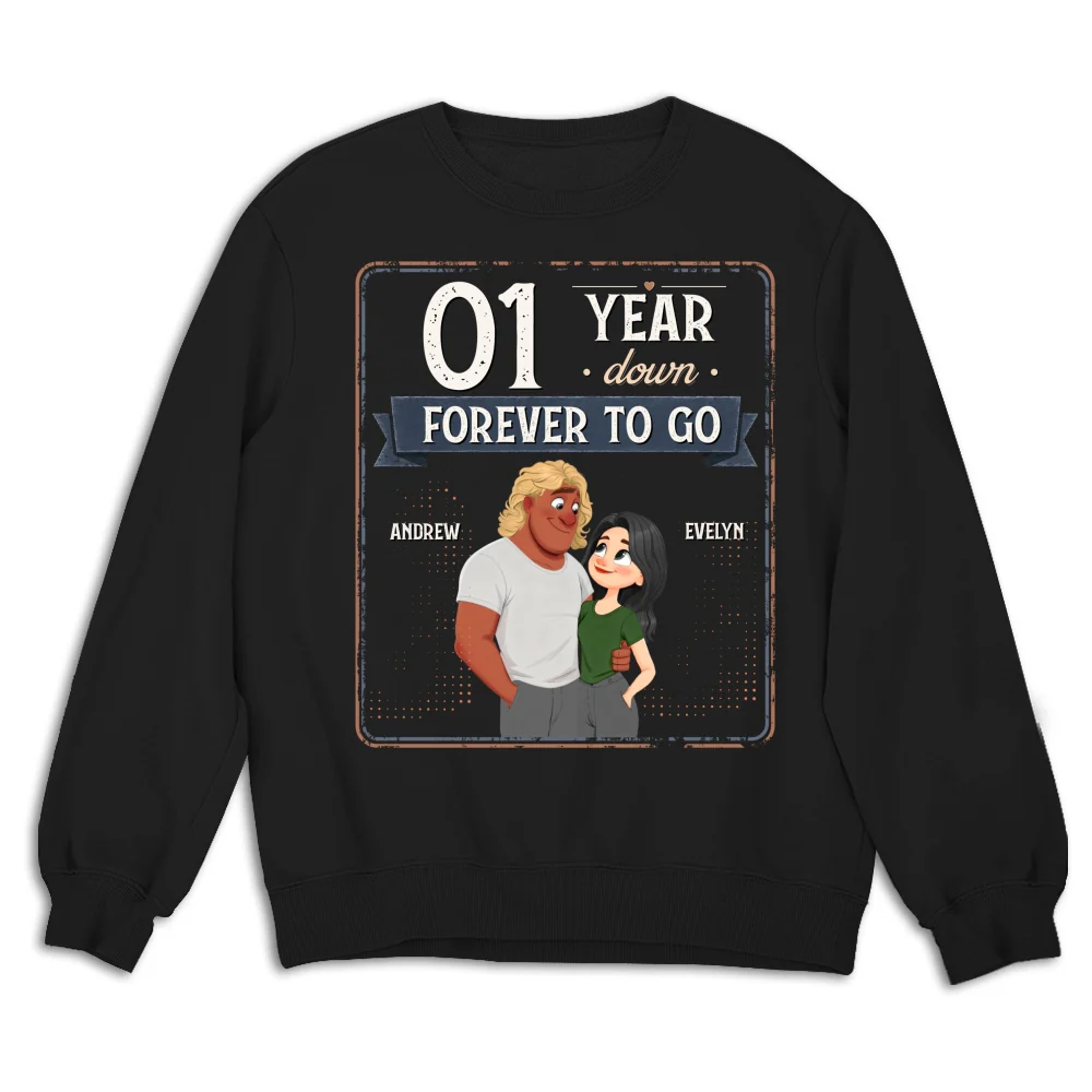 Years Down Forever To Go - Personalized Custom Shirt - Image 15